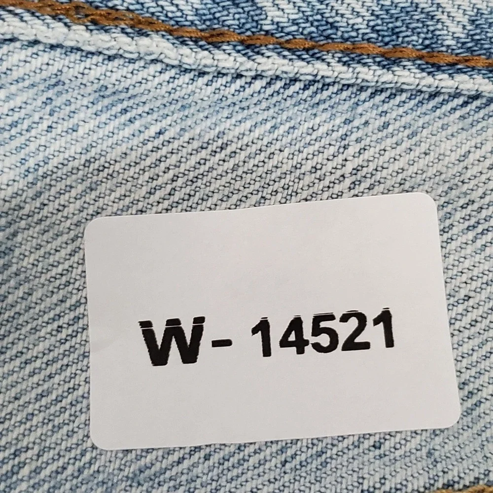 American Eagle Men Jeans 31X30 Light Blue Denim Embroidered Bootcut READ